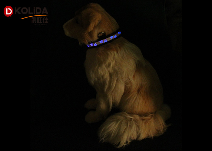 Light Up LED Dog Collar Night Safety Bright Flashing For Doggie In Night