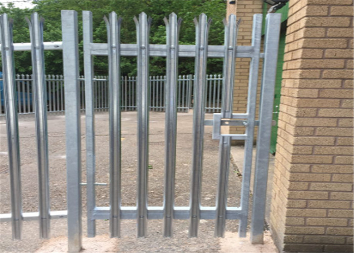 Powder Coated 1.8m High Steel Palisade Fencing With Double Gate