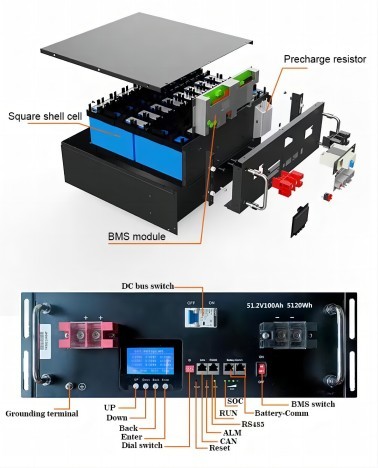 Multipurpose Energy Storage Lithium Battery 5KWH With Remote Monitor