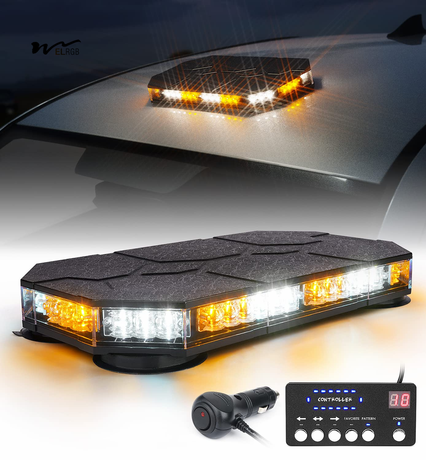 Power Source Corded Electric LED Strobe Beacon Lights Bar for Emergency Traffic Warning
