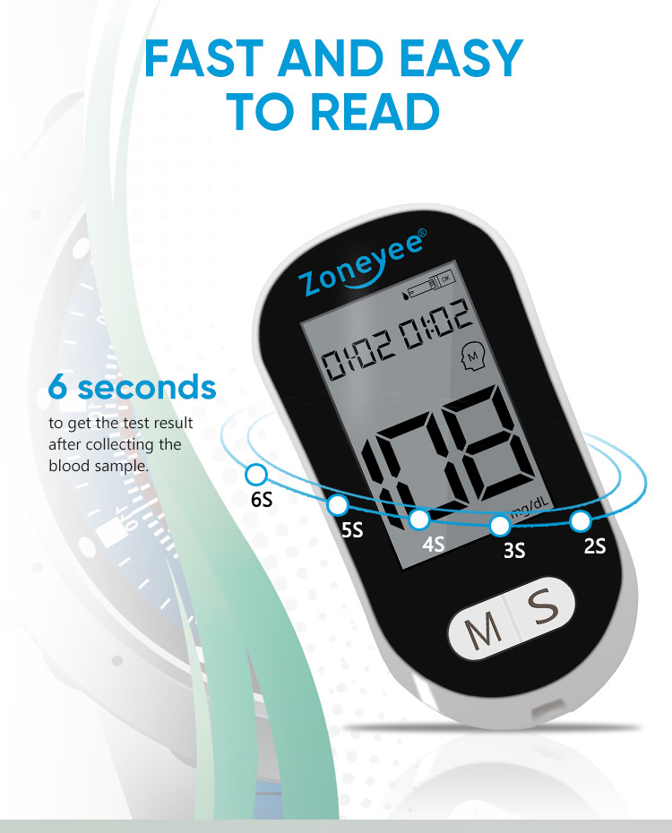 Portable Code Free Digital Glucometer With Small Volume Blood Smart Blood Sugar Monitor Blood Glucose Meter Full Kit