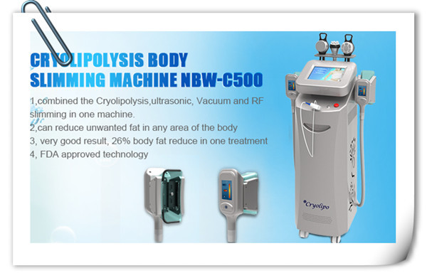 Nubway 5 Cryolipolysis cooling handles tech fat freezing machine for whole body slimming