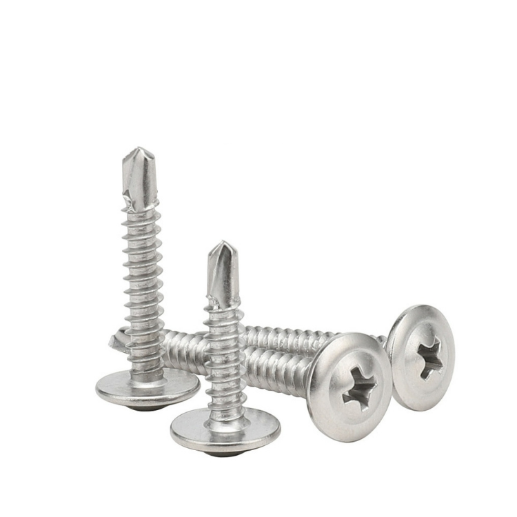 SUS304 Modified Truss Wafer Head Tek Roofing Self Drilling Screws for Sheet Metal Tapping Screws