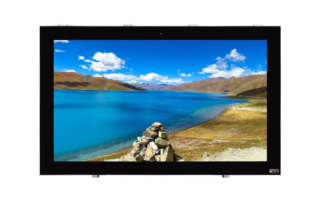 Intelligent Floor Standing Outdoor Advertising LCD Display 75 Inch