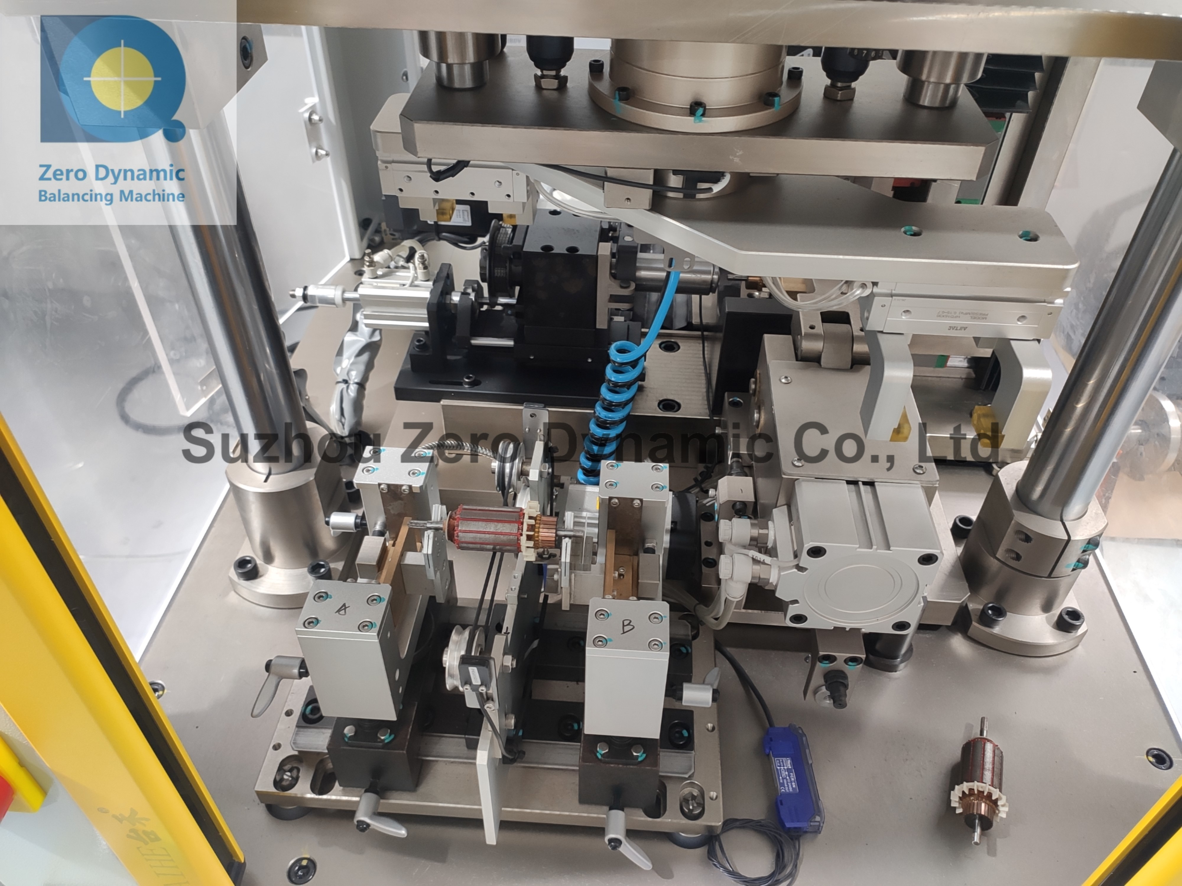 Small Size Motor Rotor Automatic Balancing Machine Two Station Electric Armature Balancer