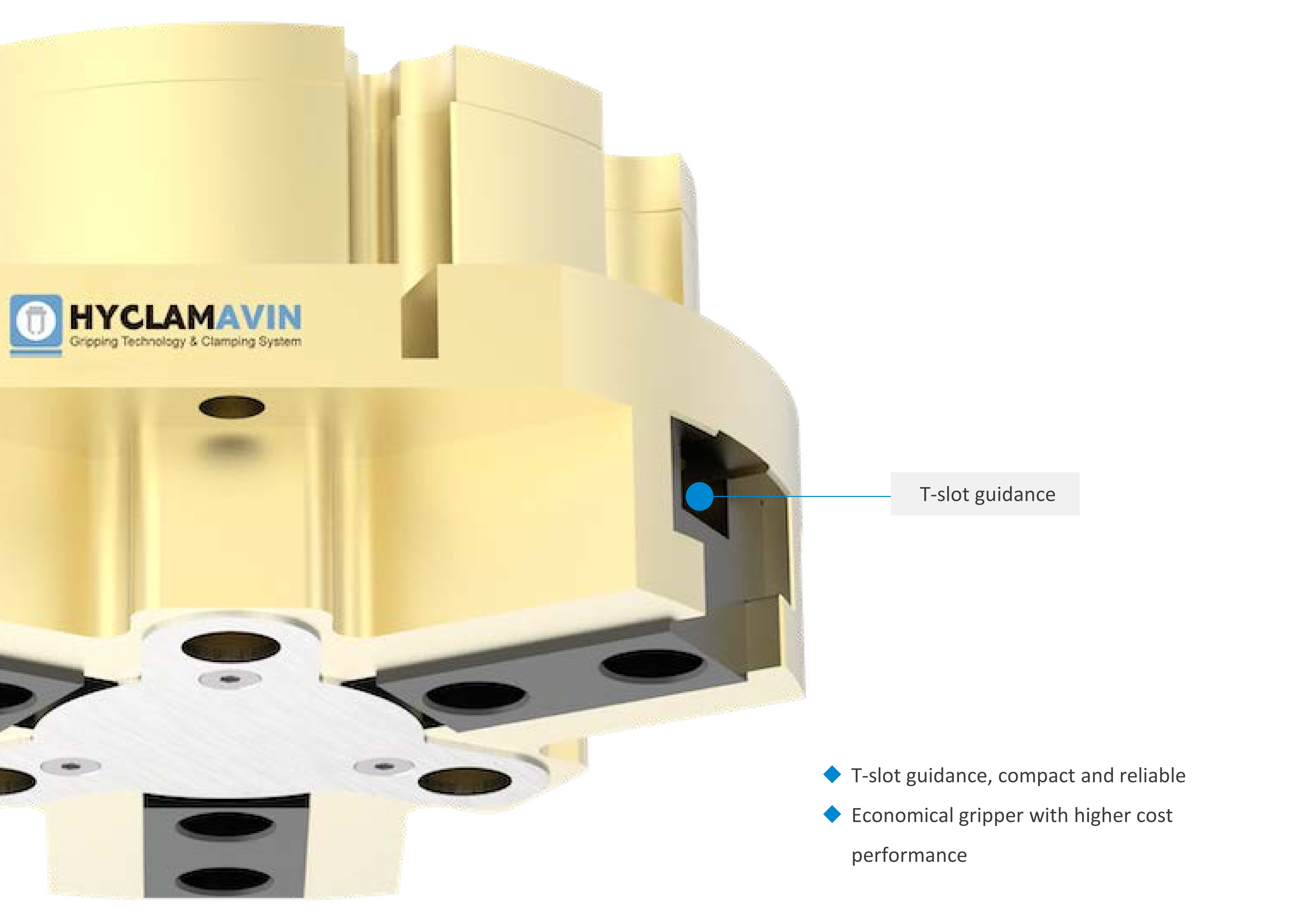 Compact 3 Jaw Pneumatic Gripper 3 Finger Pneumatic Gripper Multiple Sensor