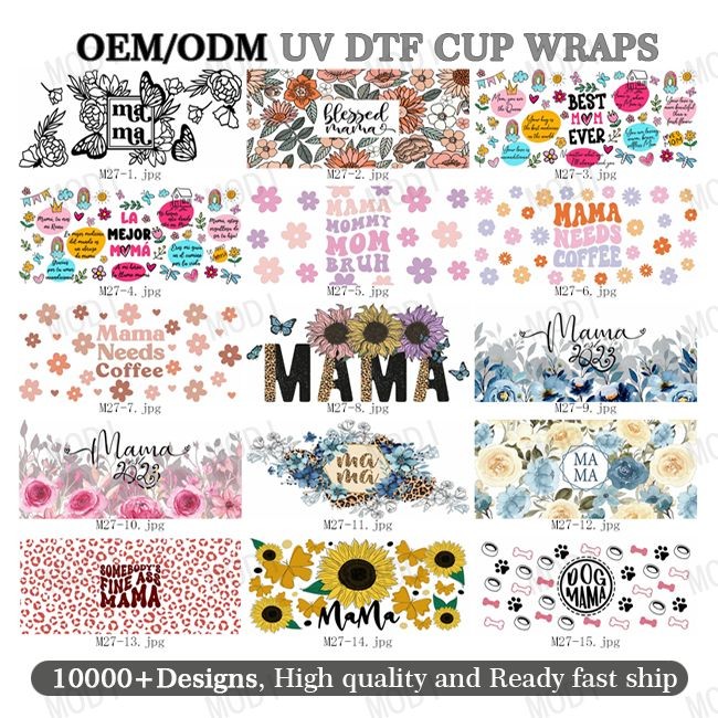 Custom Logo UV DTF Cup Transfers For Teachers' Day With And Fashion Transfer Label