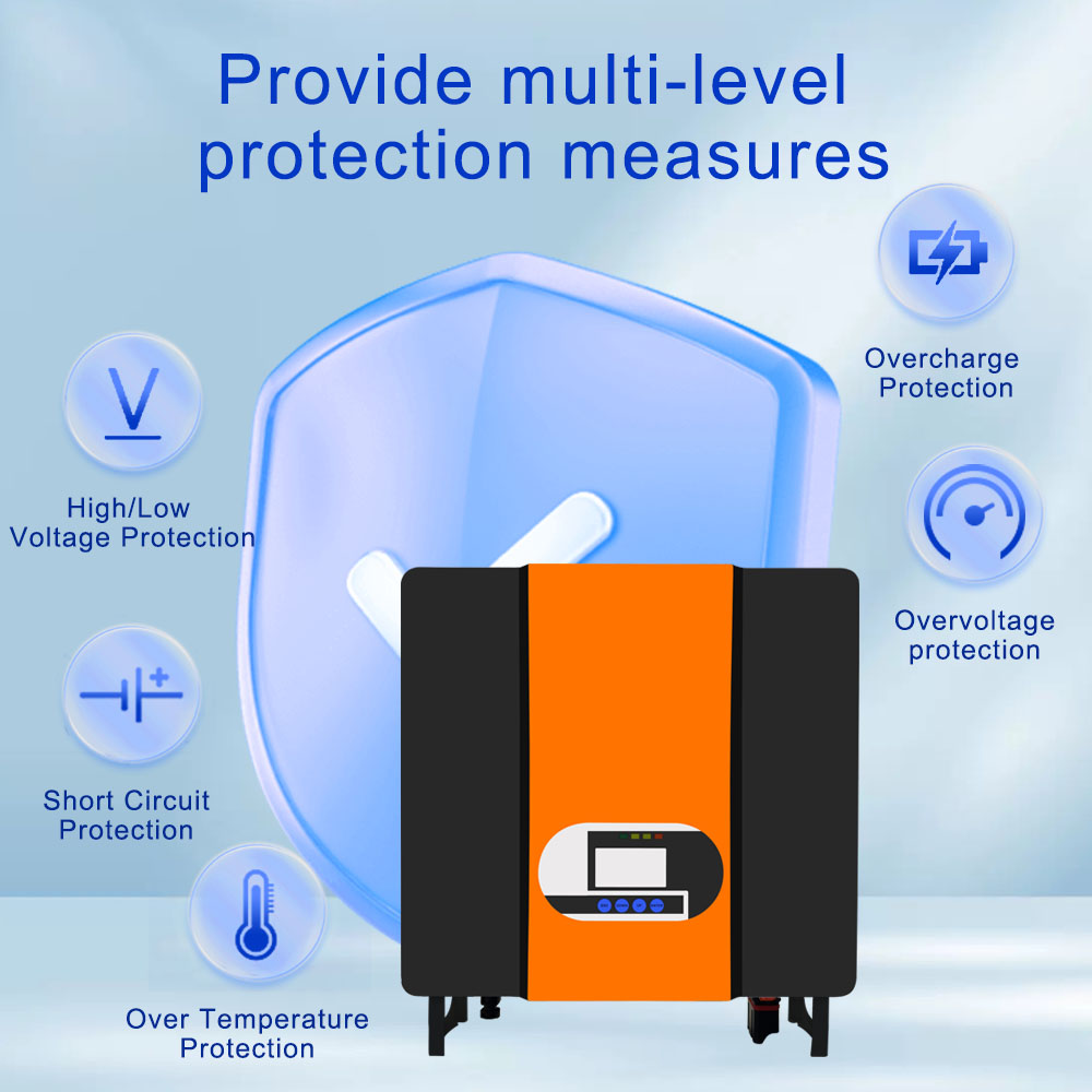 48V 5.5KW Hybrid Inverter Hybrid Off Grid Solar Inverter 80A MPPT For Home Appliances