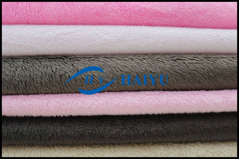 100% polyester soft minky fabric/(grey fabric)/ baby clothing fabric