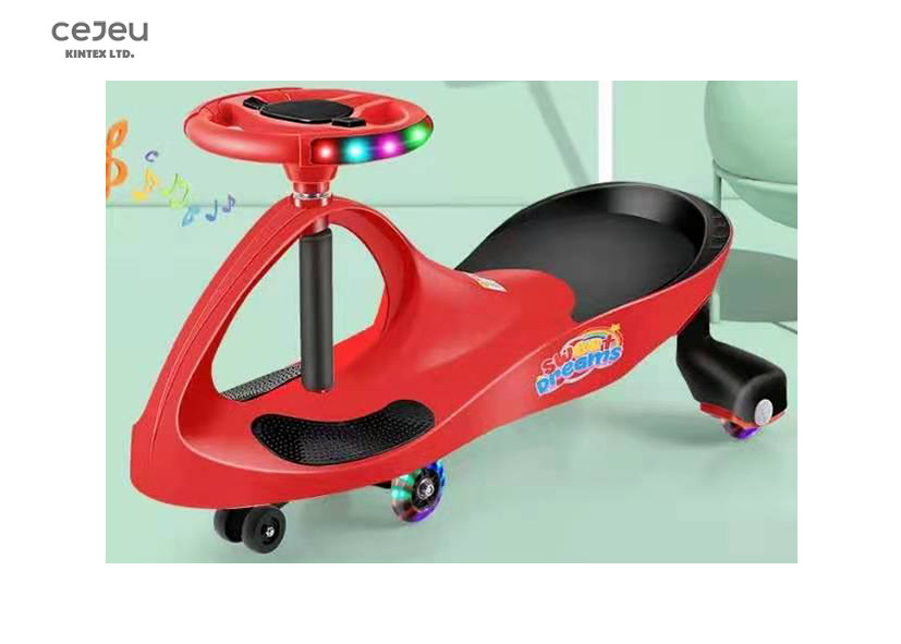 Pink 3 Year Olds Ride On Wiggle Car 82*52*40CM Steering Universal