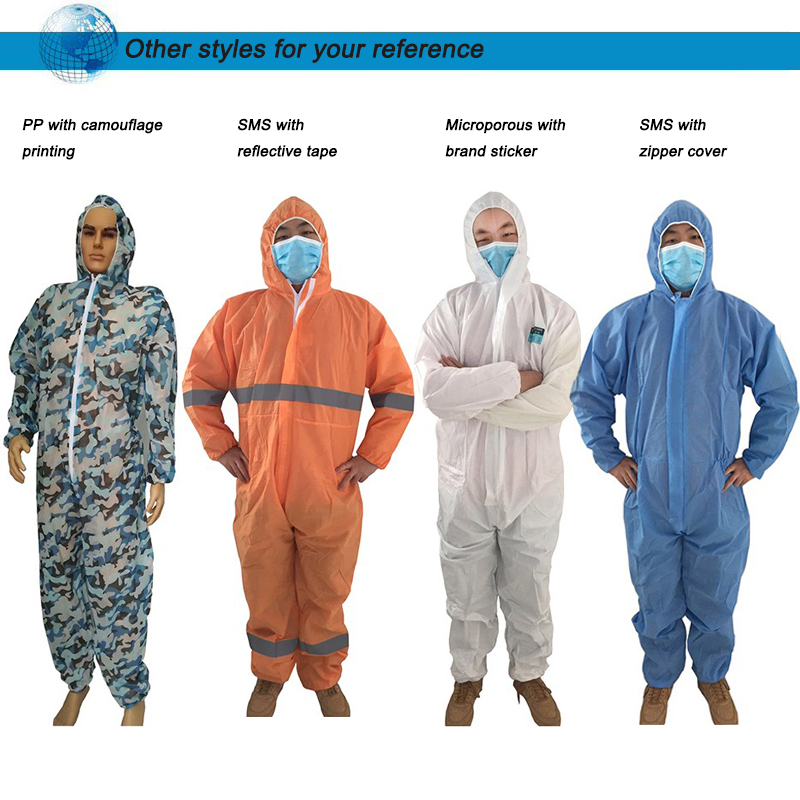 PP Microporous Disposable Isolation Gowns With Hood For Work Shop Lab Cleanroom