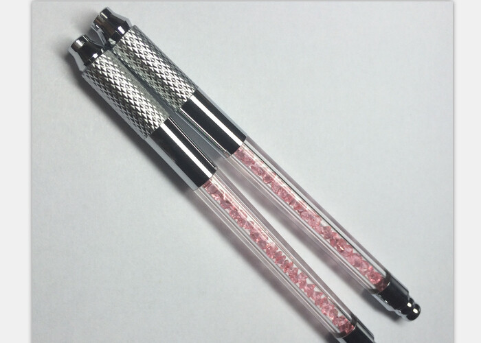 Crystal Pink Manual Permanent Eyebrow Pens Tattoo With Lock-Pin Device