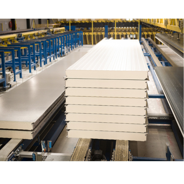 Insulated Polyurethane Composite Panels PU Foam Sandwich Panel For Workshop