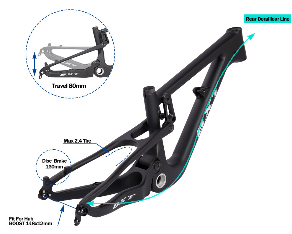 20 Full Suspension Carbon Mountain Bikes 10 Speed Carbon Bike Frame Mtb for Kids