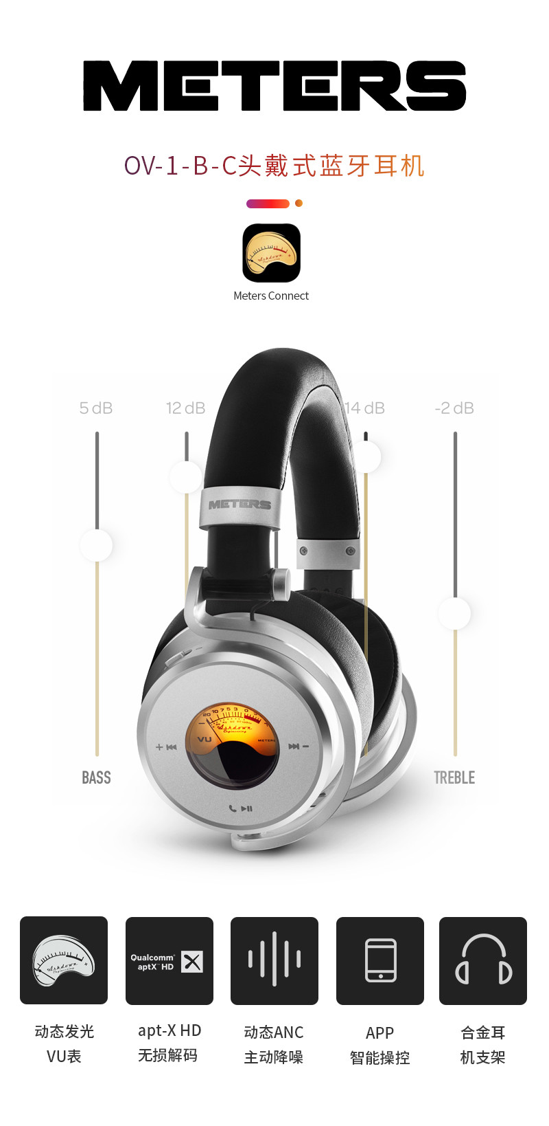 Meters Music introduces OV-1-B-Connect wireless headphones