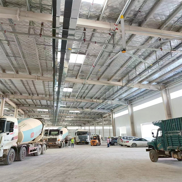 1.5KW Power Supply 5-Blade 7.3m 24FT JUNYI Industrial HVLS Ceiling Fan for Industrial
