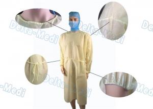 Buy cheap PP Light Yellow Disposable Isolation Gowns Protective Surgery Clothing product