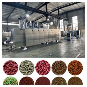 China Stainless Steel Fish Feed Pellet Extruder Single Double Screw Fish Pellet Maker on sale
