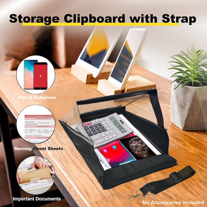 PVC Plastic Black Outdoor Waterproof Clipboard Wear Resistant