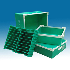 Green Corrugated Plastic Turnover Box Correx Packaging Boxes