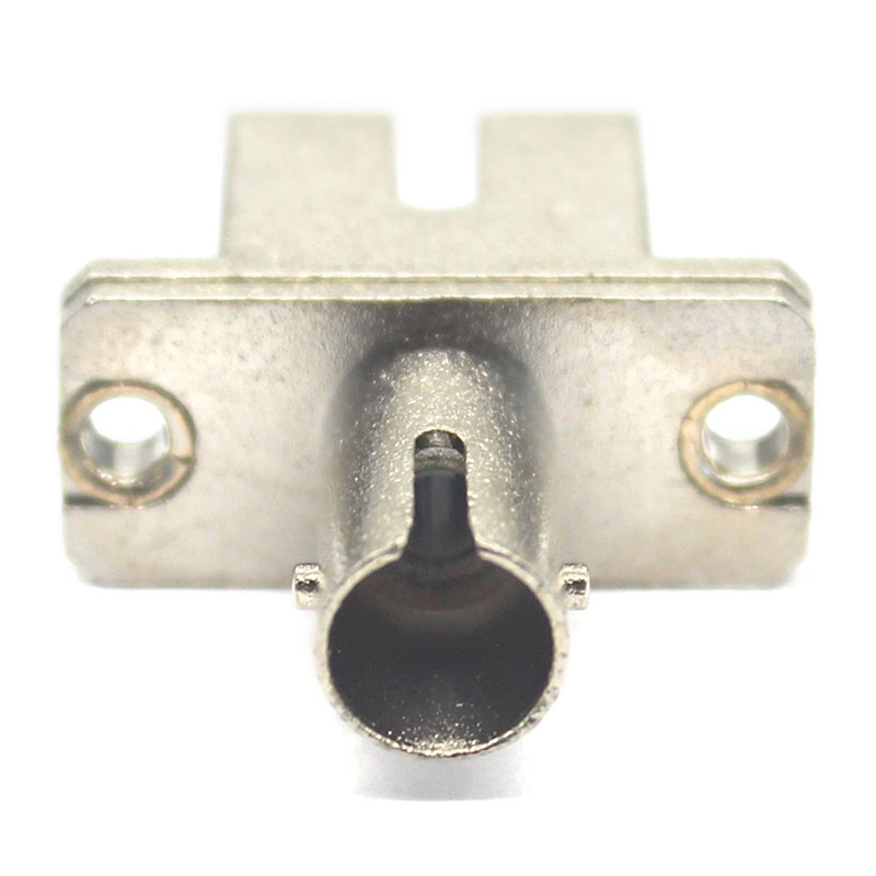 Low Insertion Loss SC UPC to ST UPC Simplex Optical Adapter in Metal Case with Flange
