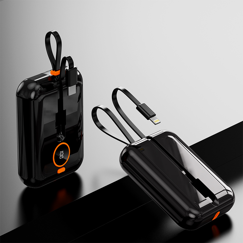 Type C Output Interface Portable 10000mAh Power Bank for Outdoor Charging and Devices