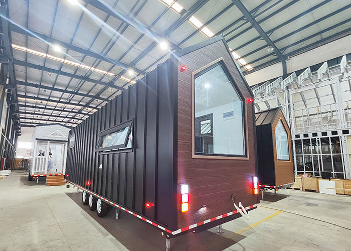 Portable Prefabricated Tiny Home Mobile Expandable Prefab House On Wheels With Bathroom And Kitchen