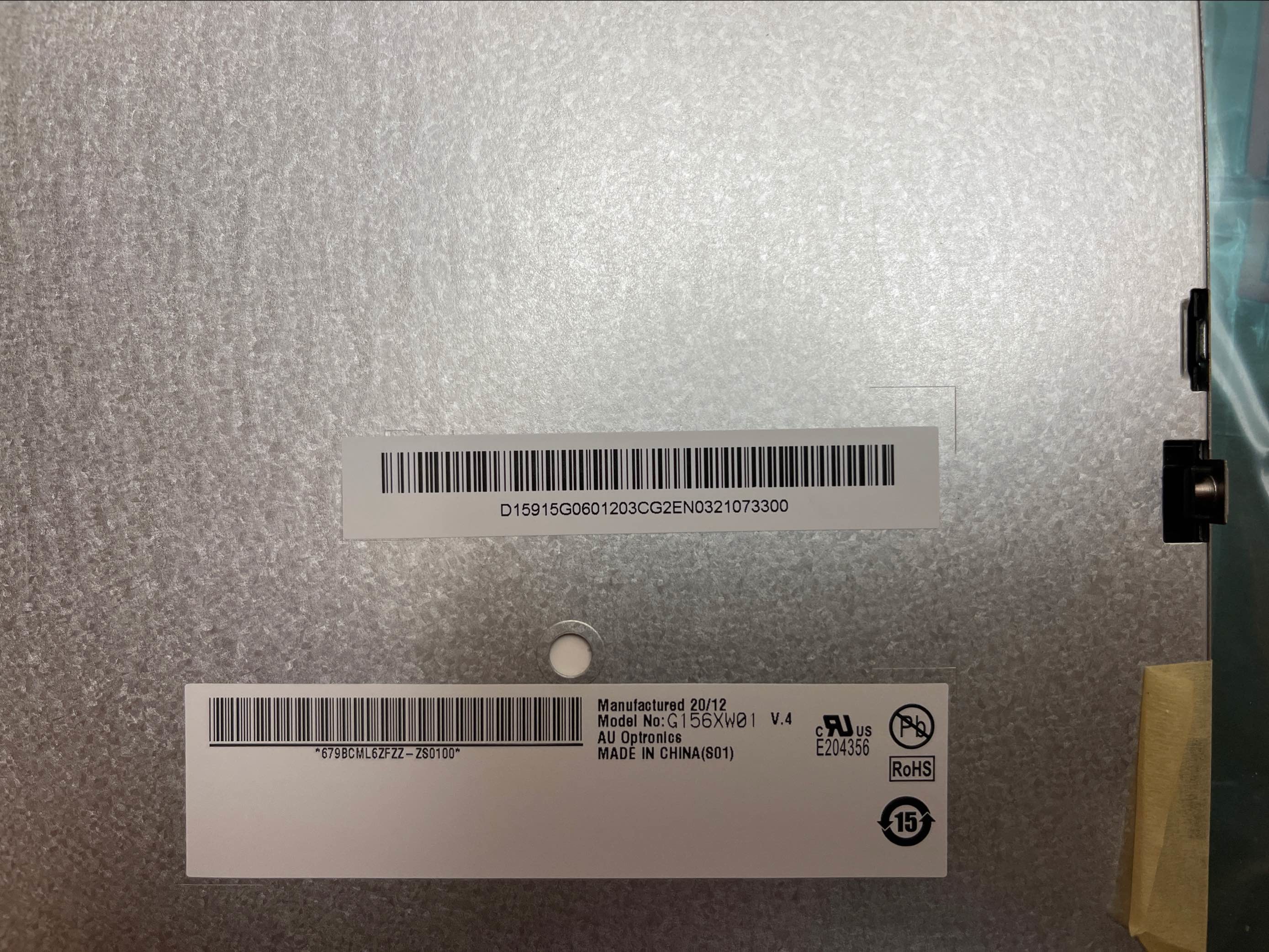 15.6 Inch G156XW01 V4 LCM AUO LCD Panel 0.252 Mm Pixel Pitch