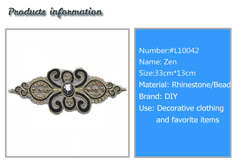 Distinct Design and Meaning Embroidered Bead Patch with Rhinestone Technical Custom Special Style Patches for Garment