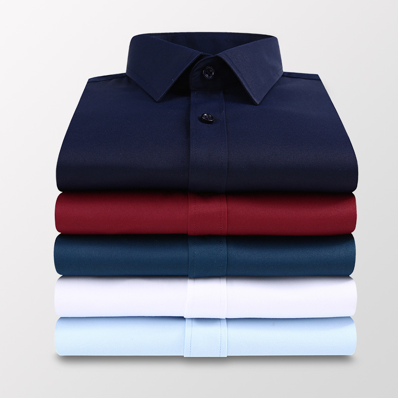Nonwoven Weaving Method Autumn Long Sleeve Plus Size Men's Shirts For Business Attire