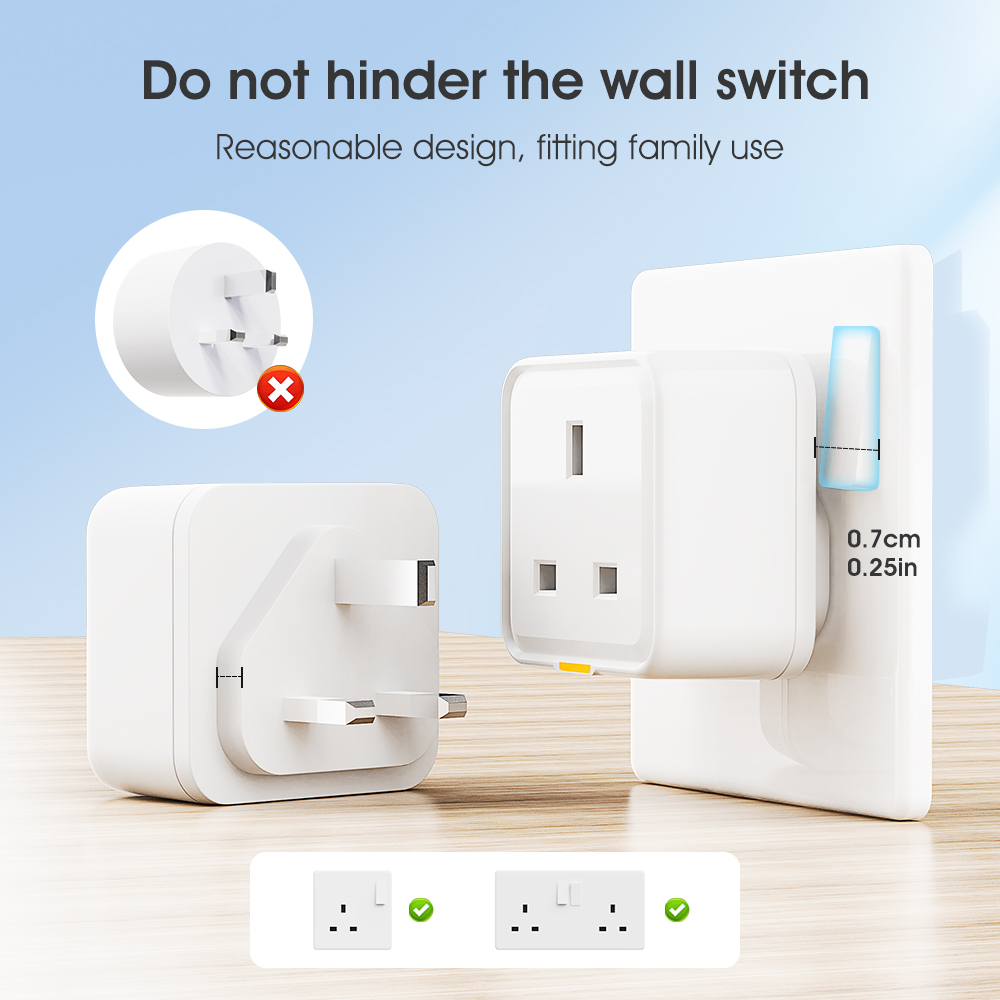Tuya Smart Home Plug UK Socket Travel Adapter Conversion Outlet APP Voice Works With Alexa Type C 16A WiFi RF433