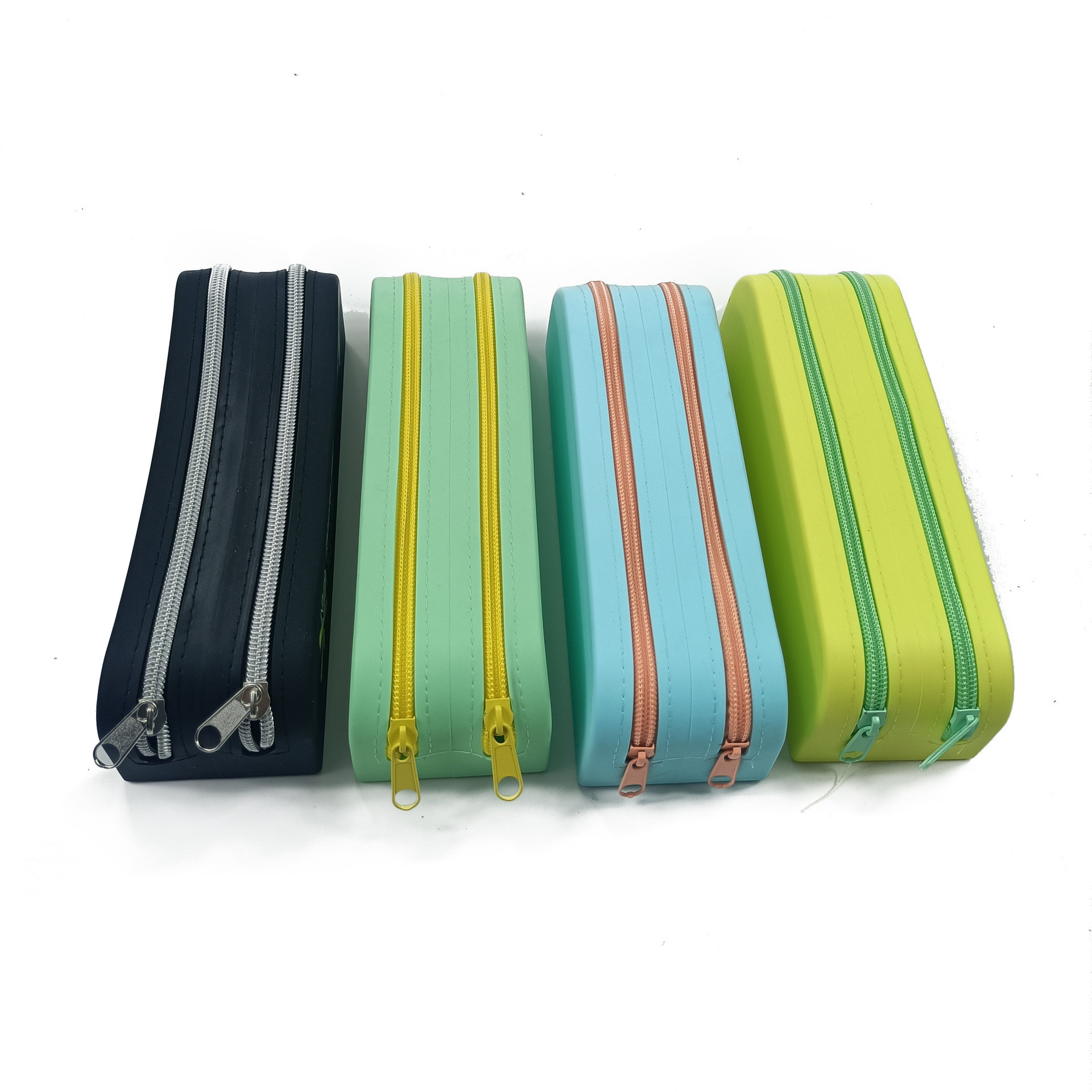 Non-toxic Colorful Silicone Waterproof Pencil Pouch for Office and School Supplies