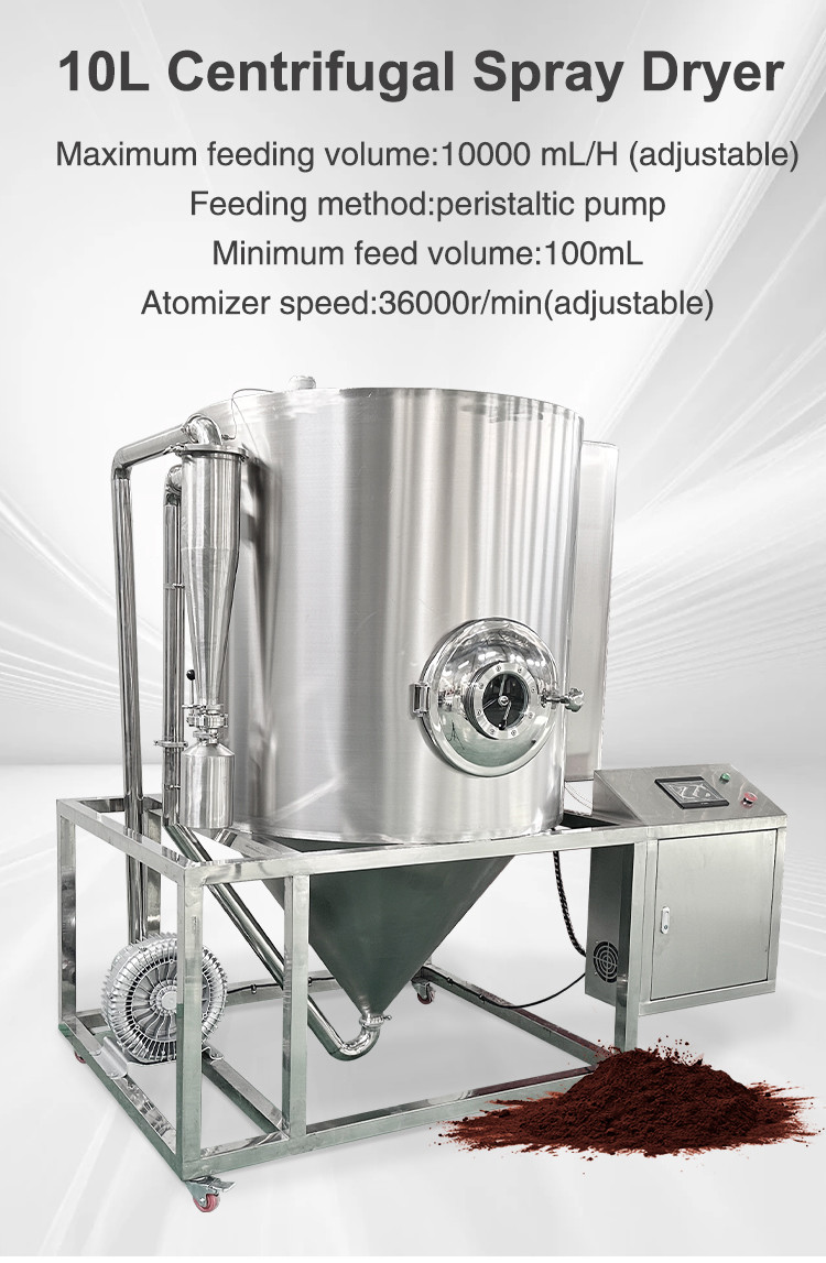 10L Centrifugal Spray Dryer Drying Machine For Egg Powder/Tea/Herbal Extract/Protein/Starch