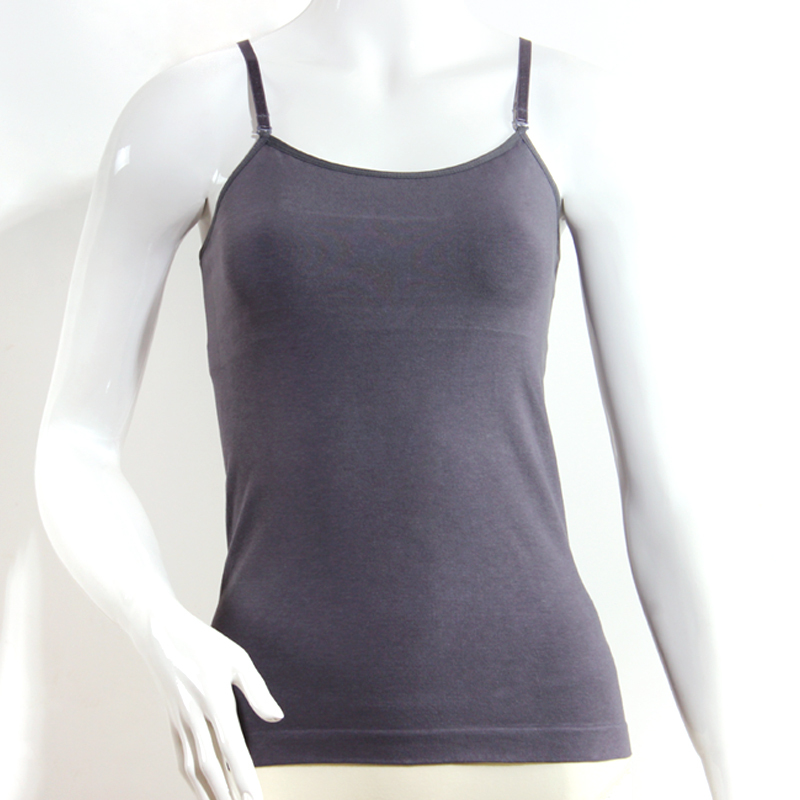 Breathable Bulk Bamboo Camisole Tops Women Bamboo Singlets Yarn Dyed