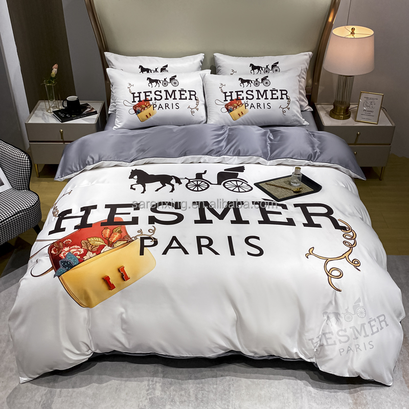 100% Polyester Pillowcase Duvet Cover Sets Luxury Bedding Set for Adult Home Bed Cover