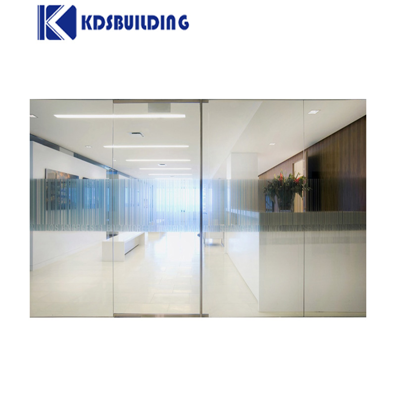 Double Glass Automatic Sliding Door Frameless Casement Entrance Swing Door