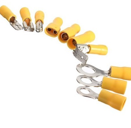 480pcs Insulated Terminals Electrical Crimp Connector Butt Spade Ring Fork With Storage Box