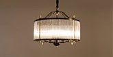 2700k To 6500k Clear Glass Drum Chandelier