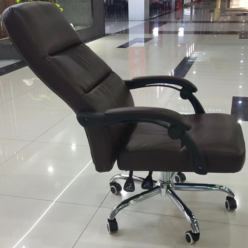 Foldable Luxury Executive Office Chair PU Reclining Executive Chair With Footrest