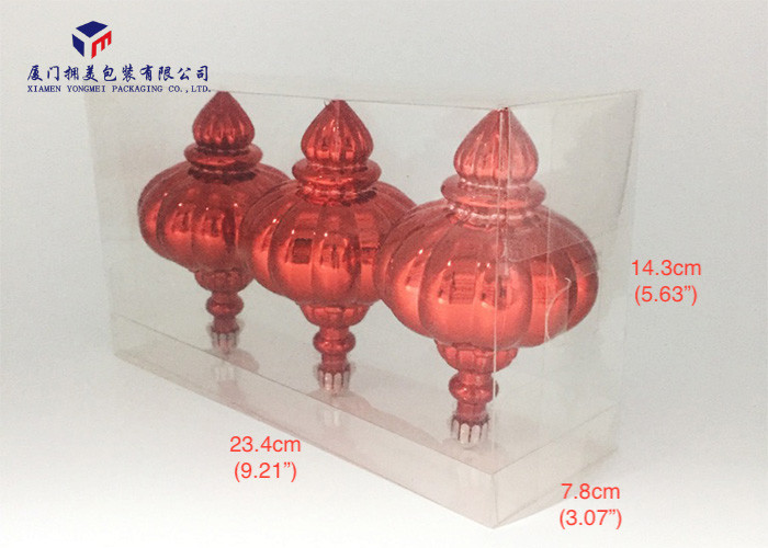 Beautiful Hard Plastic Box Packaging 0.2mm Clear PET Plastic Box Pack 3 Lantern