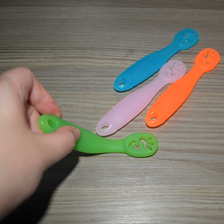 Leakproof Silicone Baby Teether Food Grade Spoon For Kids Toddlers Infants