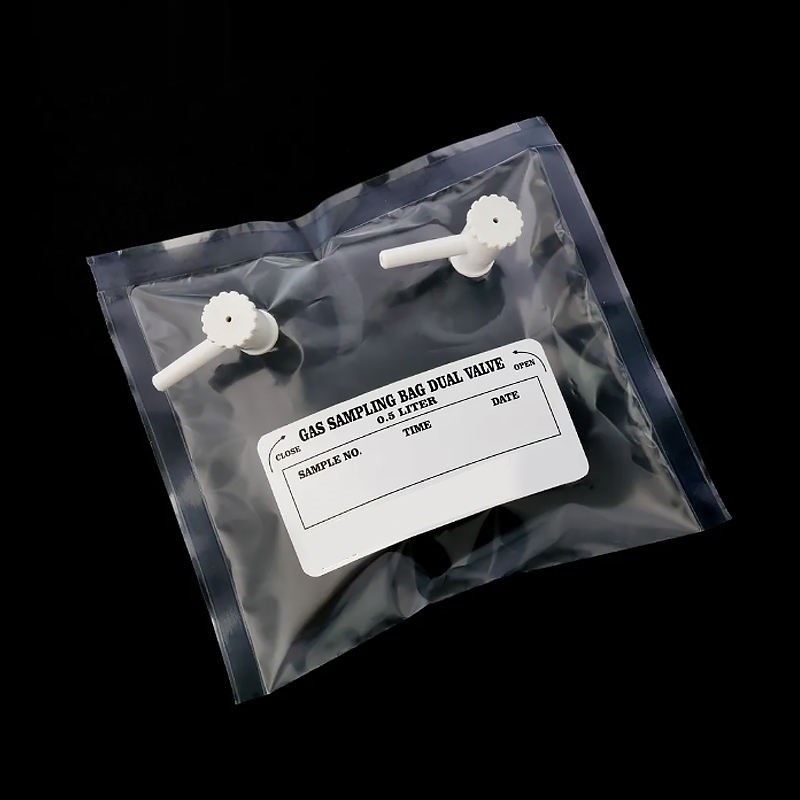 Tedlar PVF Gas Sampling Bag 0.5L 1L 3L - Pack Of 10 - Air Sampling Bag - Polypropylene/Stainless Steel/PTFE Fitting