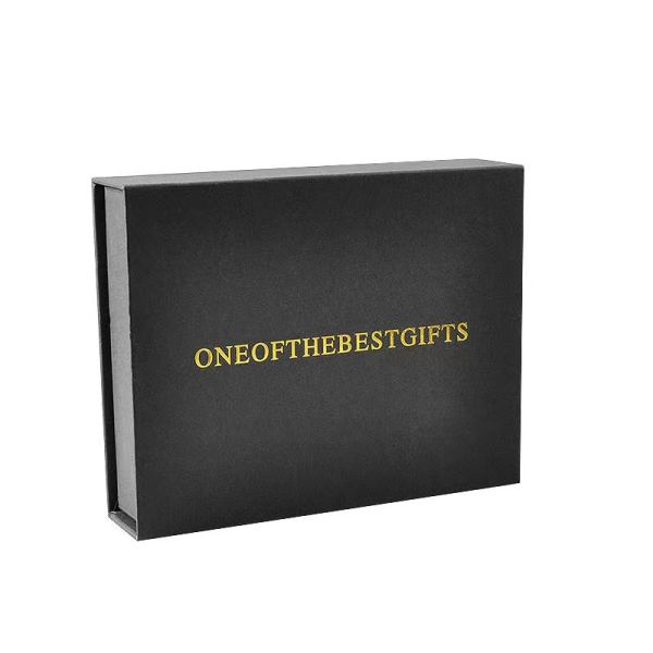 Magnet Paper Rigid Packaging Box Black Collapsible With Foam