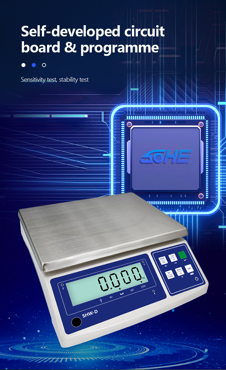 SOHE WD 3KG Industrial Weighing Scale with LCD Display and AC220V/50HZ Power