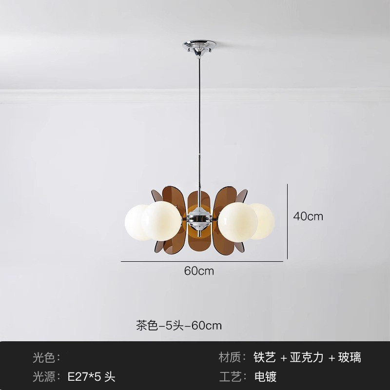 Nordic Middle Ancient Acrylic Beans Pendant Lamp Living Room Dining Room Study Restaurant lamp(WH-AP-548)