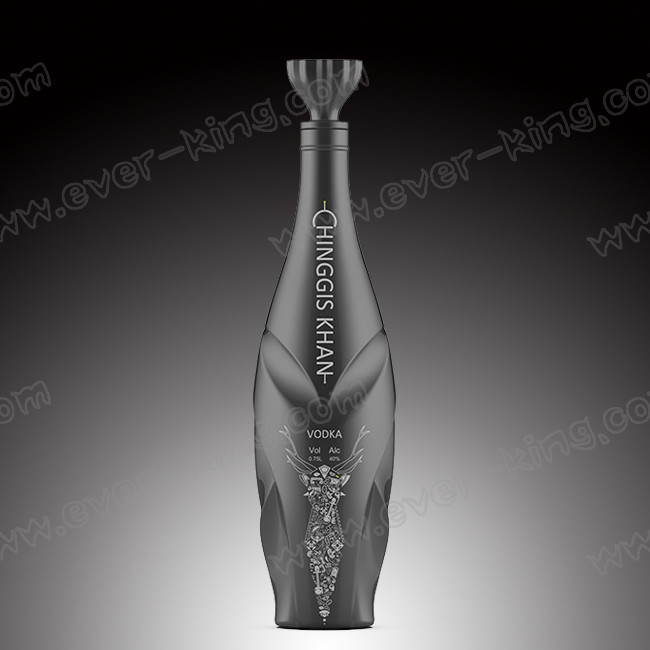 Fast Delivery Vodka Black Liquor Glass Bottle Empty Clear 700ml