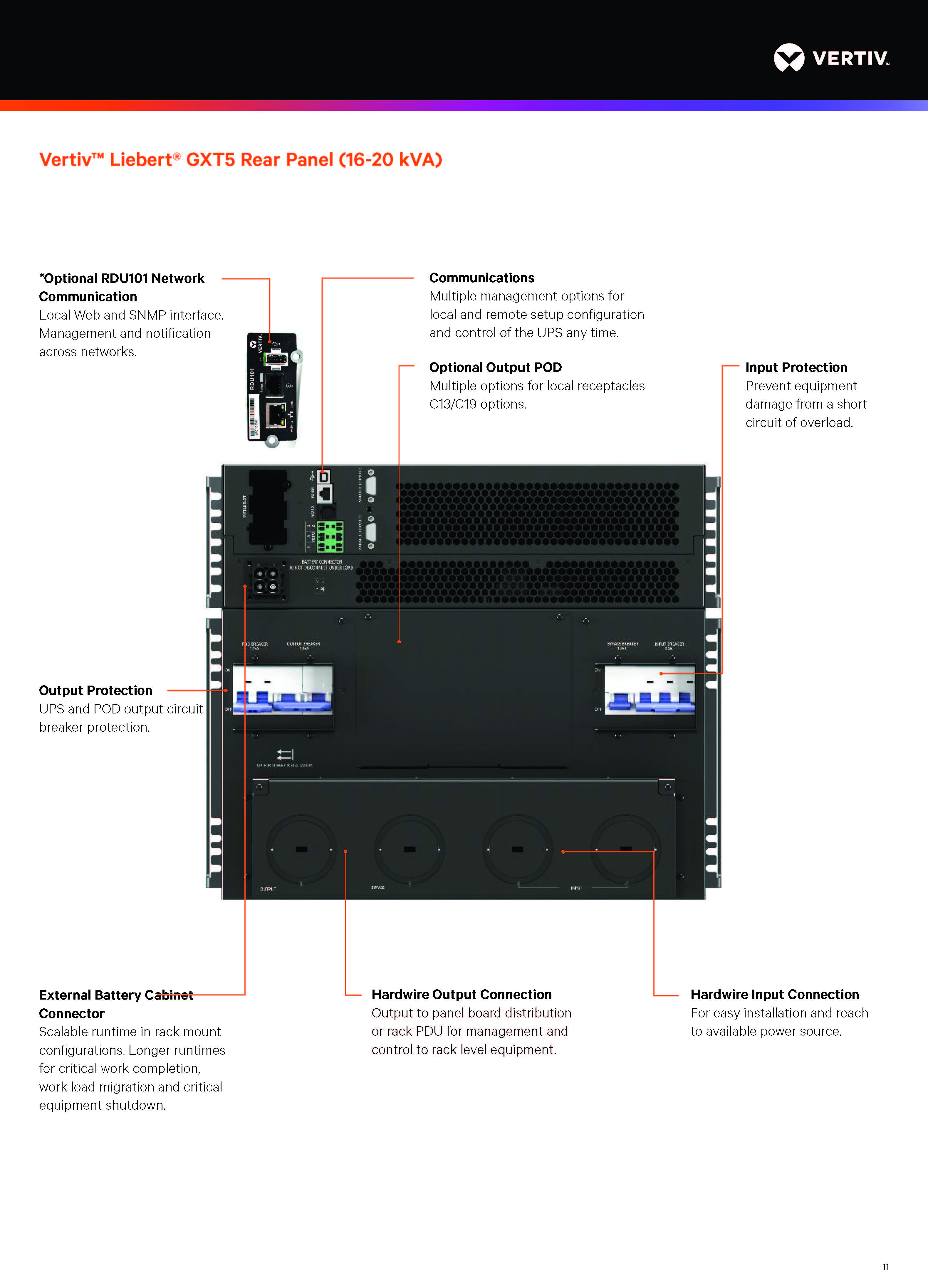 COMPUTER Vertiv GXT5 UPS 1.5kva 3kva 230V Pure Sine Wave Rack Mounted Tower Online UPS