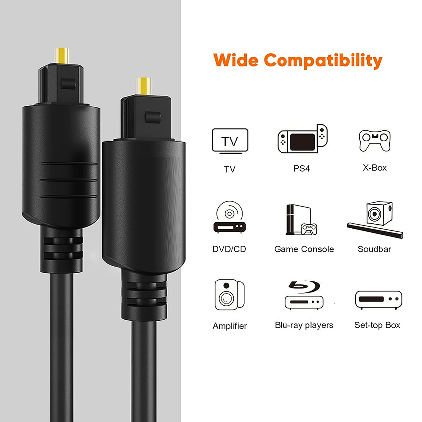 Rohs 5.1 Digital Fiber Optical Audio Toslink Cable For Hifi Speaker