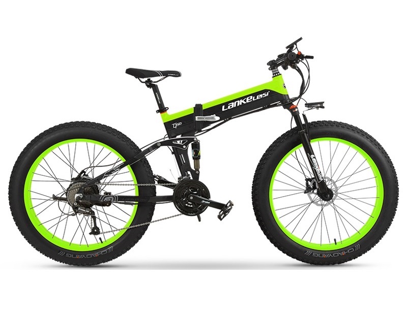 LANKELEISI 1000w Fat Tire Ebike 26 Inch With 48V 13AH Panasonic Battery