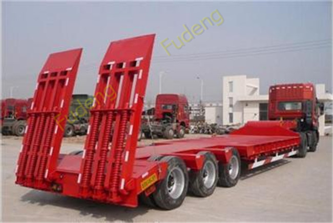 Gooseneck Lowboy Trailer Semi 3 Axle Carry Heavy Duty Equipment Trailer Low Loader